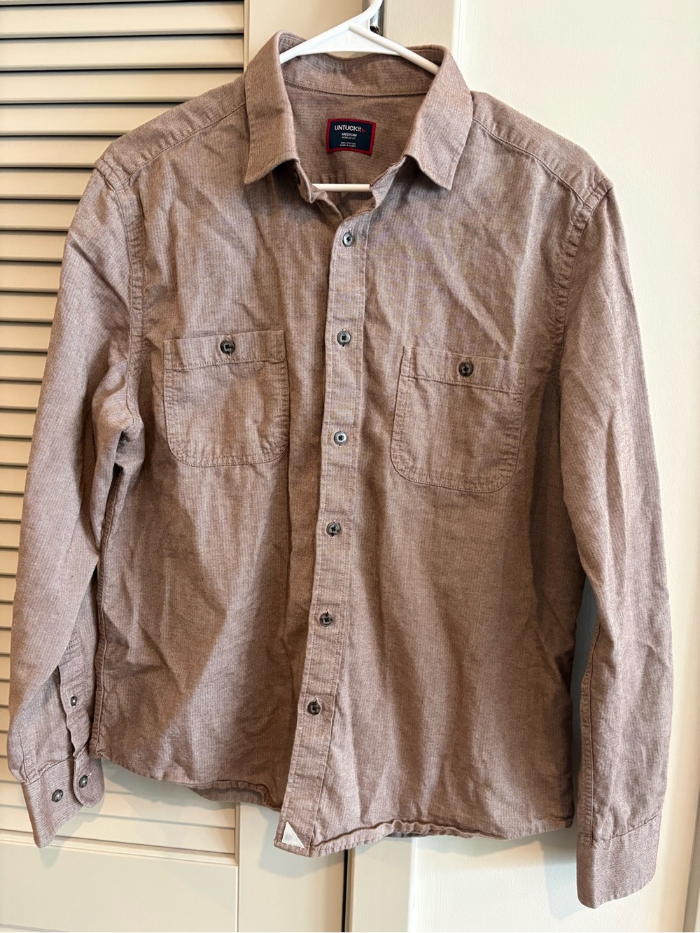 UNTUCKit Men's Brown Long-Sleeve Button Shirt